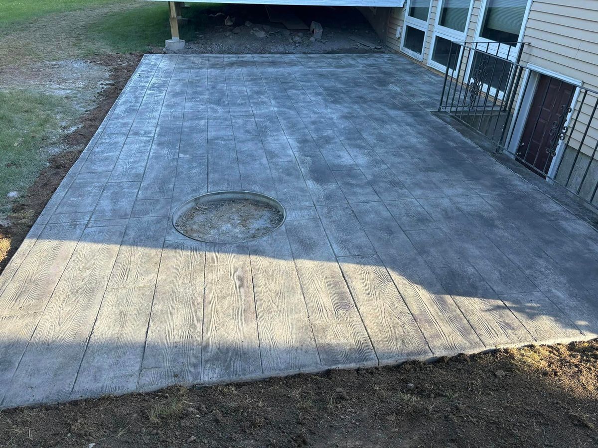 Stamped Concrete Installation for CLC Construction in Maple Park,, IL