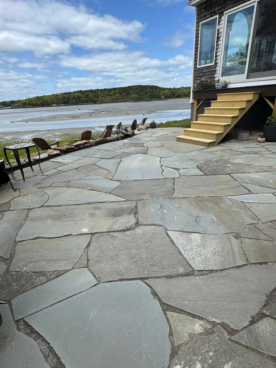 Hardscape Installation for Natural Roots Inc in Georgetown, ME