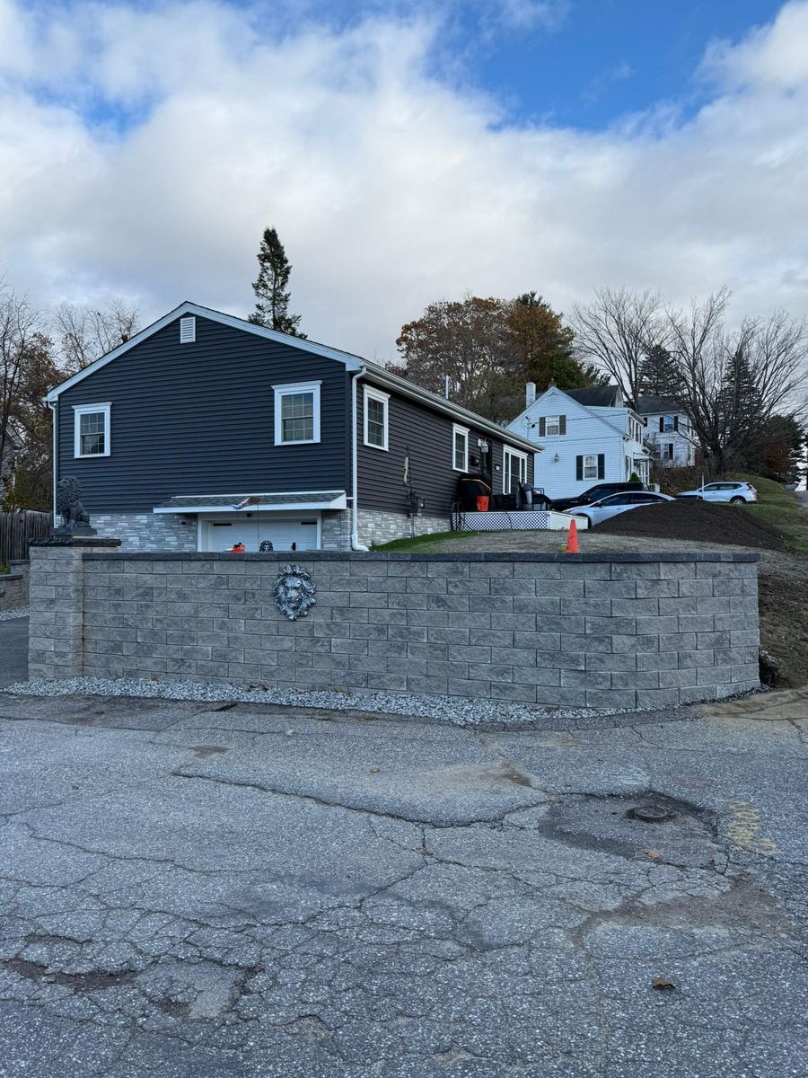 Retaining walls for Smythe’s Stonework & Masonry in Buxton, ME