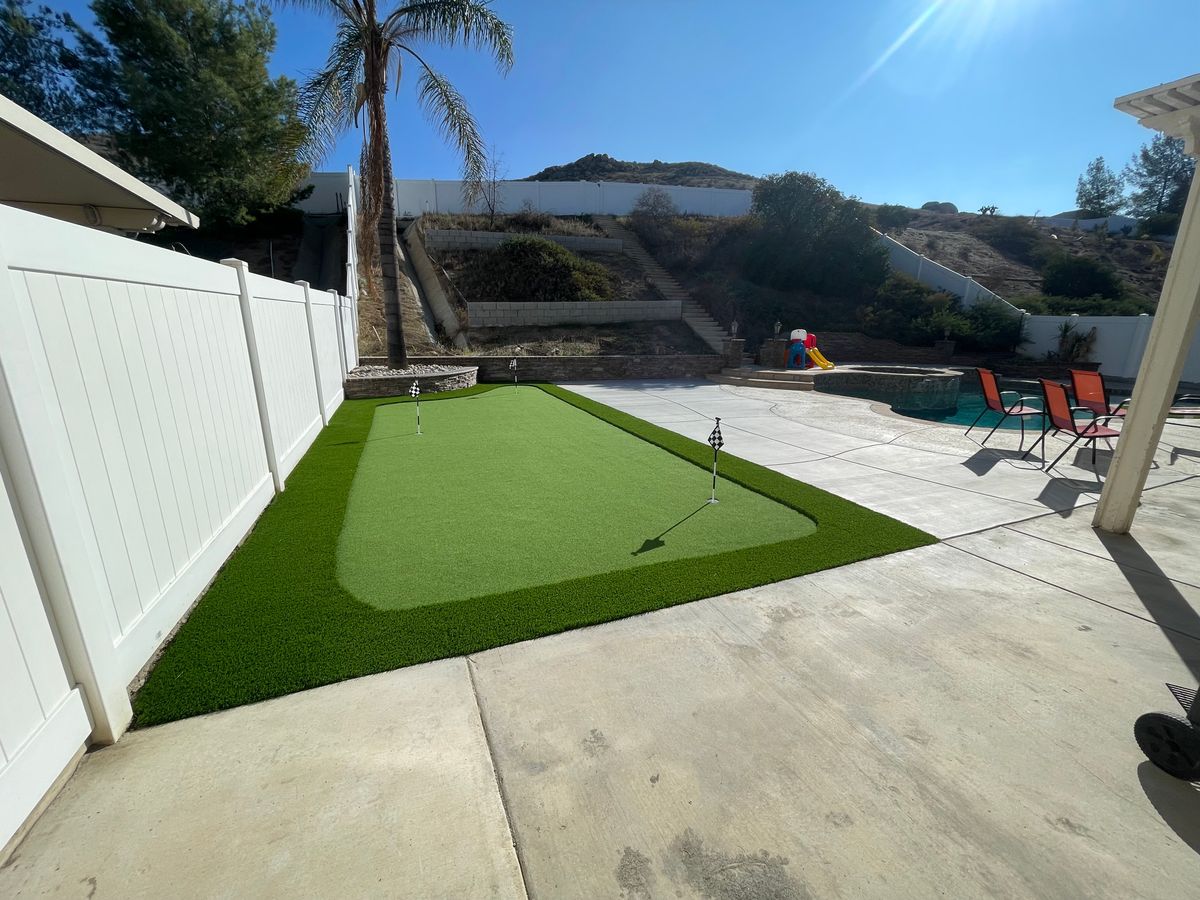 Artificial Turf Installation for Aidan Jade Landscaping in Riverside County, CA