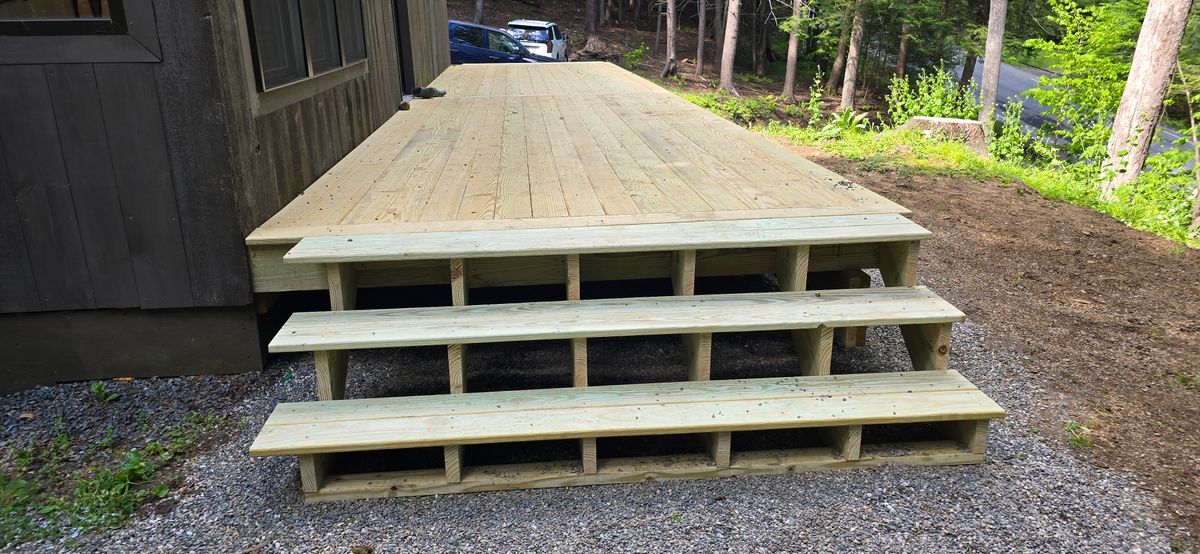 Deck and Patio Installation for AA Family Construction in Lebanon, NH