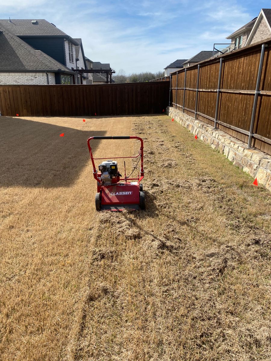 Dethatching for North Texas Groundscaping in Frisco, TX