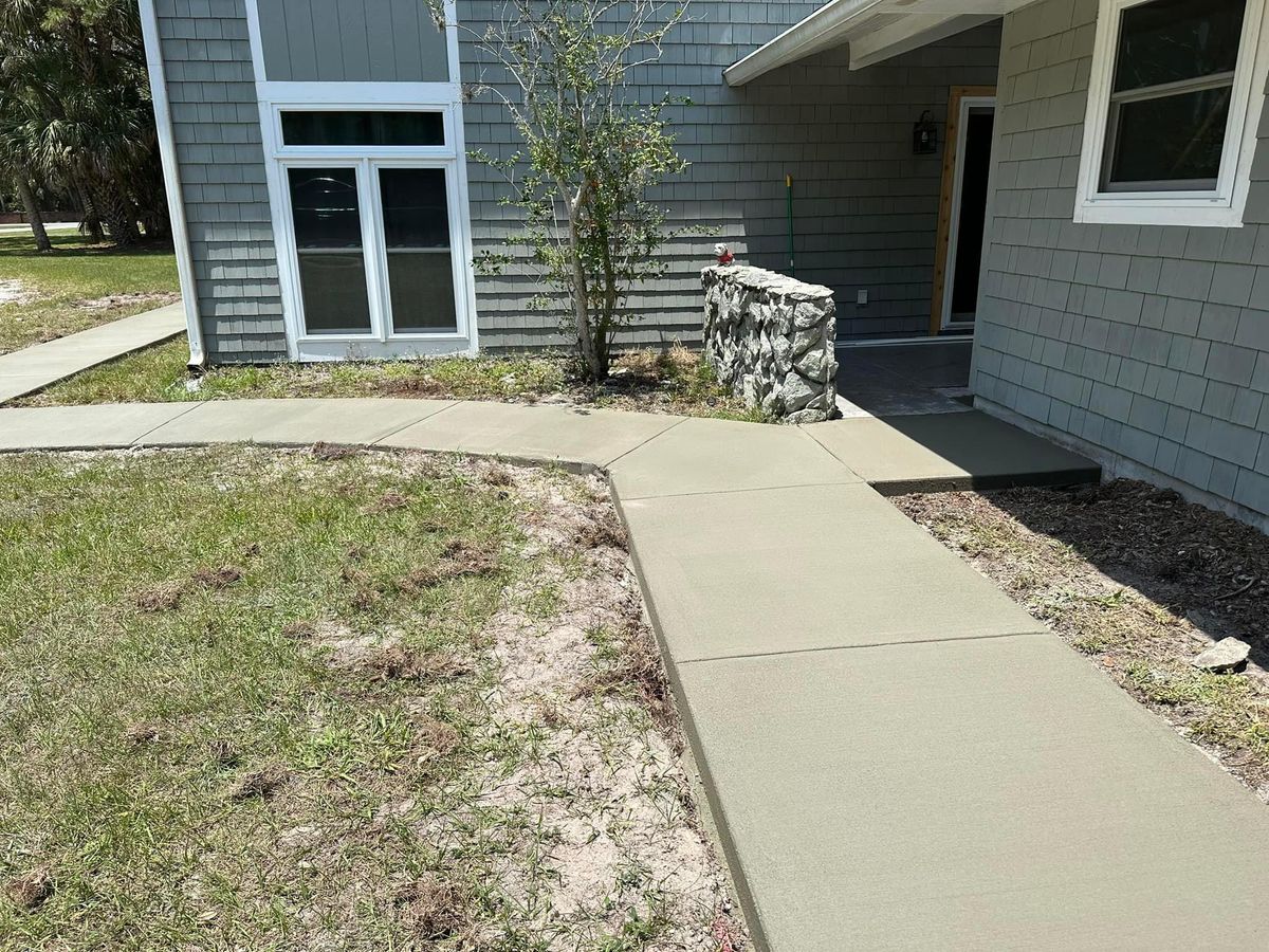 Sidewalks and Walkway Construction for Green Hammer Concrete in Palm Bay, Florida