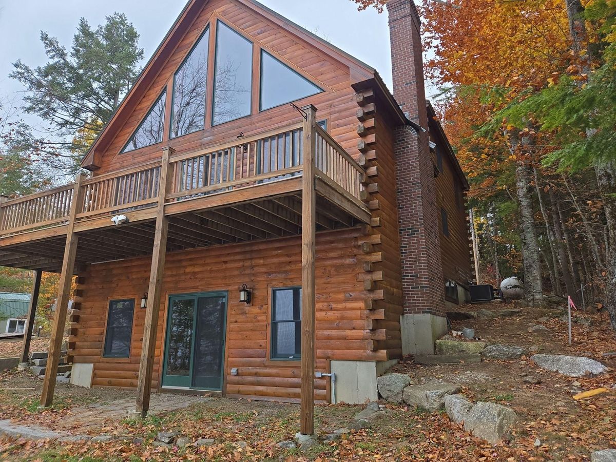 Cedar and Log Home Stain Refinishing for Jalbert Contracting LLC in Alton, NH