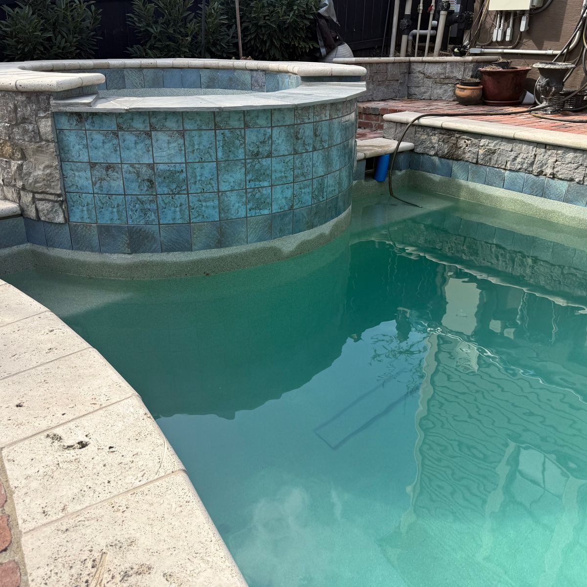 Pool plastering for Henry's Construction in Nashville, TN