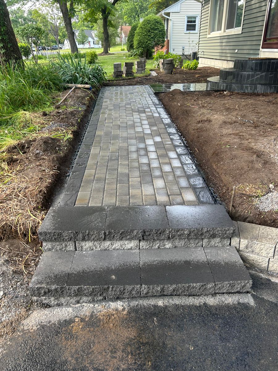 Retaining Walls & Steps for  DeLorenzo Landscaping in Schenectady, NY