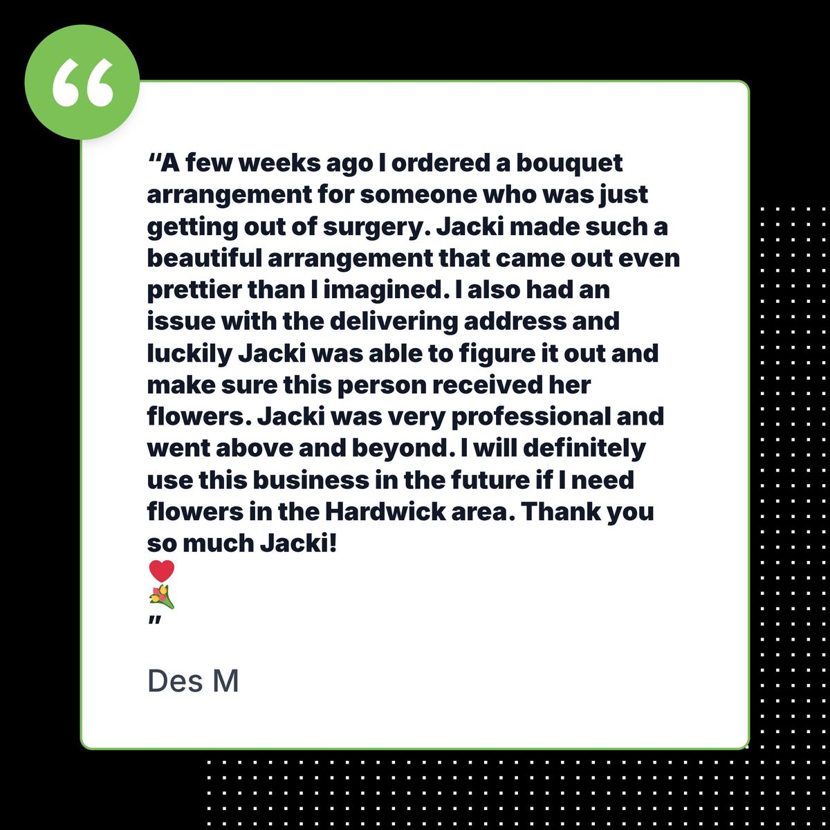 Friday Special Bouquet for The Dailey Daisy in Hardwick, VT