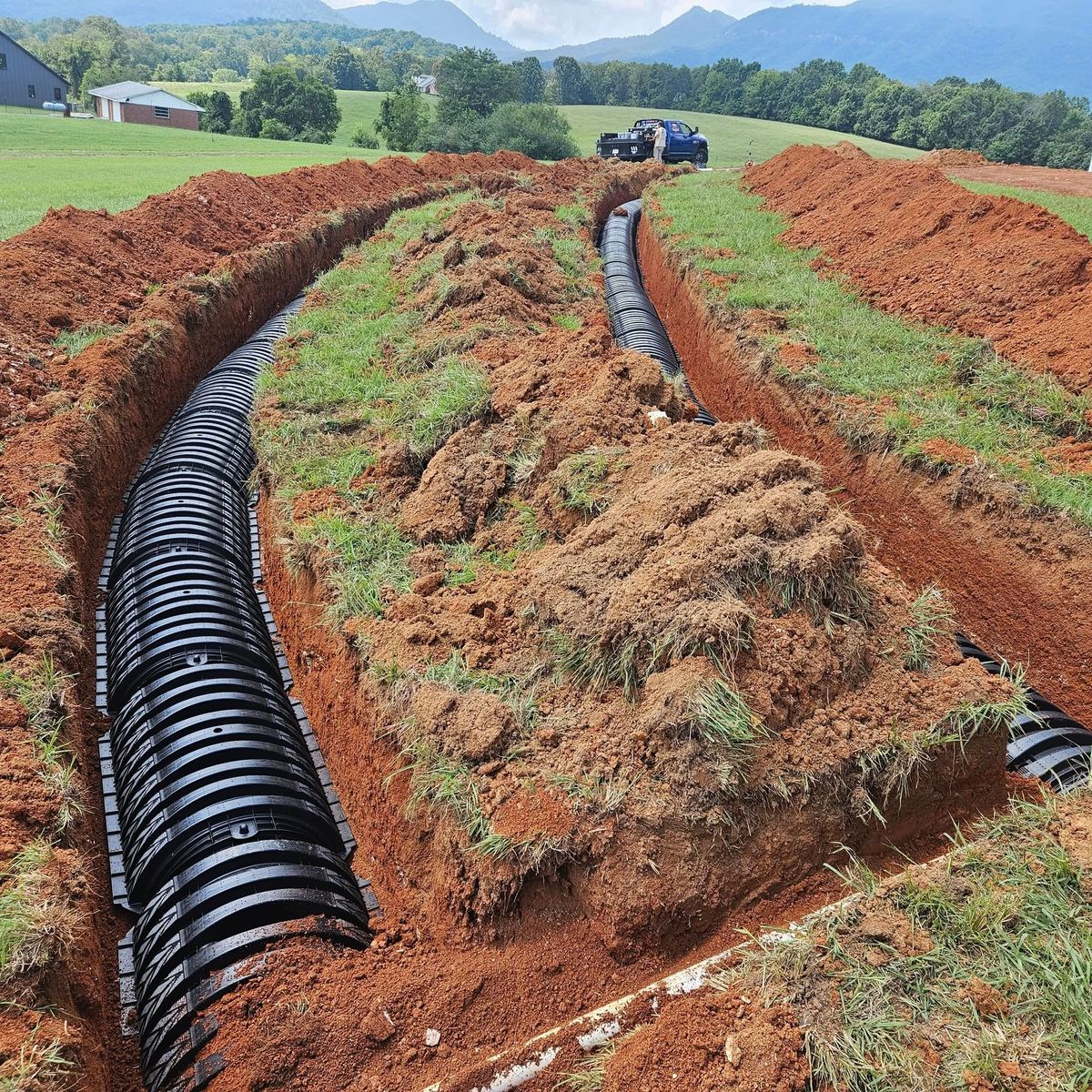Trenching for Bledsoe & Sons Excavating and Developing in Dandridge, TN