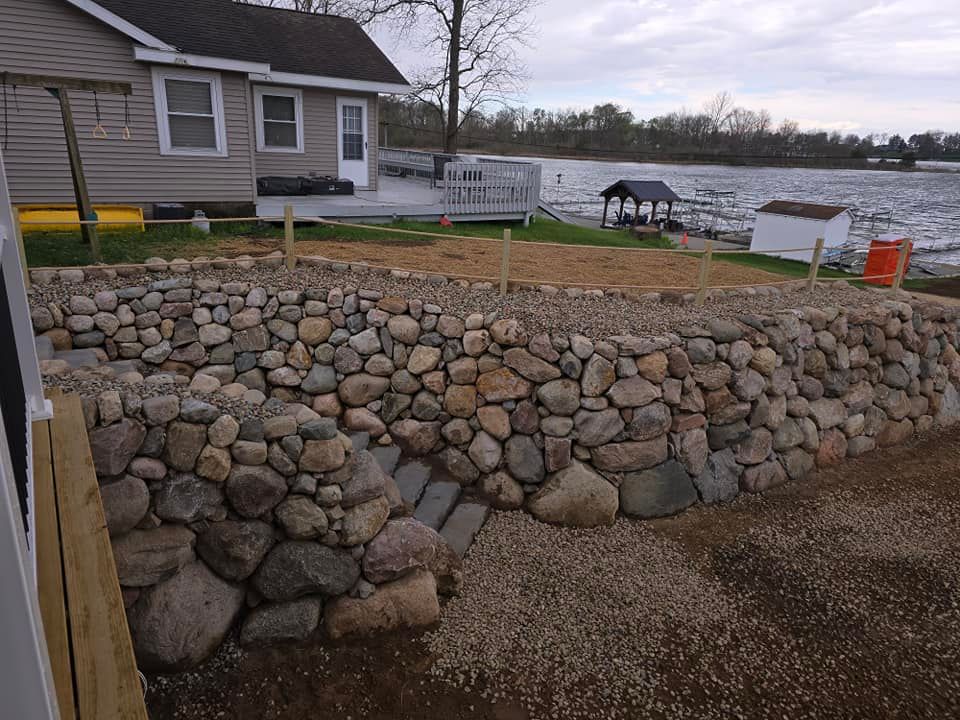 Patio Design & Construction for Michiana Boulders Landscaping & Excavating in Granger, IN