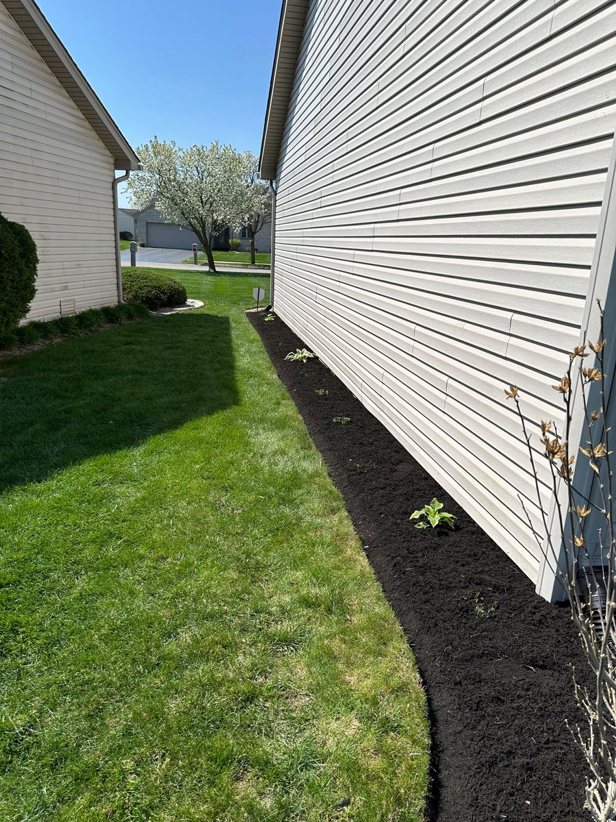 Mulch Installation for OT Lawn and Landscaping LLC in Carey, OH