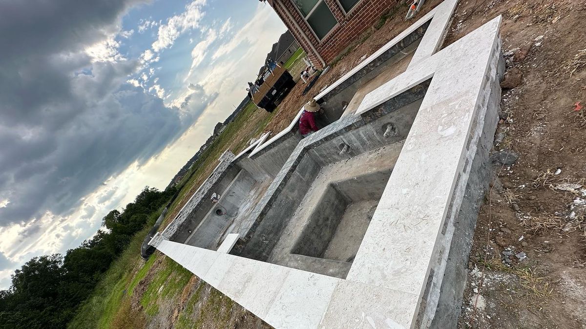 Pool Coping for J & P Construction in Houston, TX