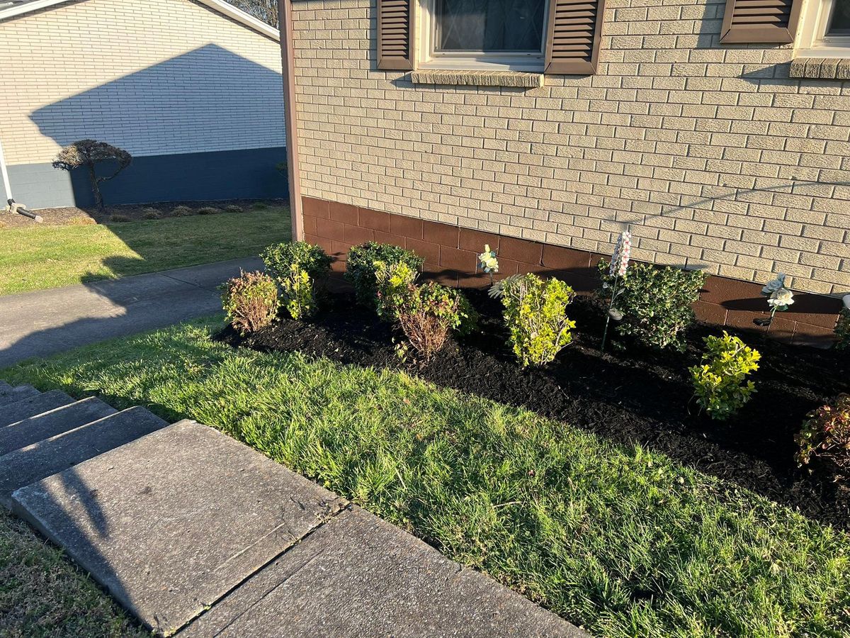 Mulch Installation for Grass Management in Nashville, TN