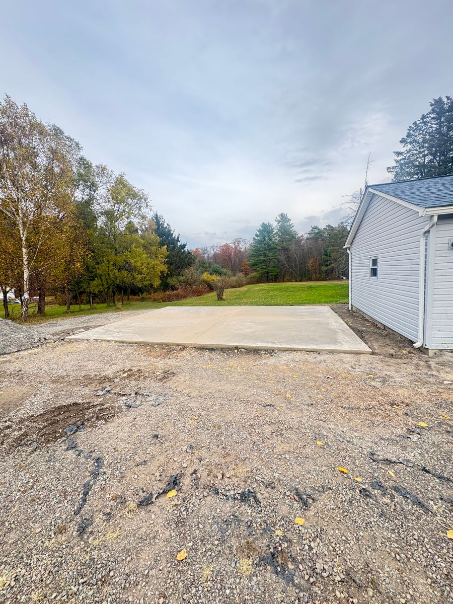 Concrete Slab Construction for Tri County Enterprises in Benton, PA