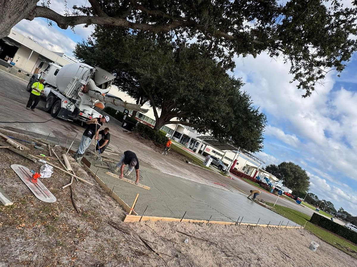 Site Preparation for All Phases Decorative Concrete in Sebring, FL