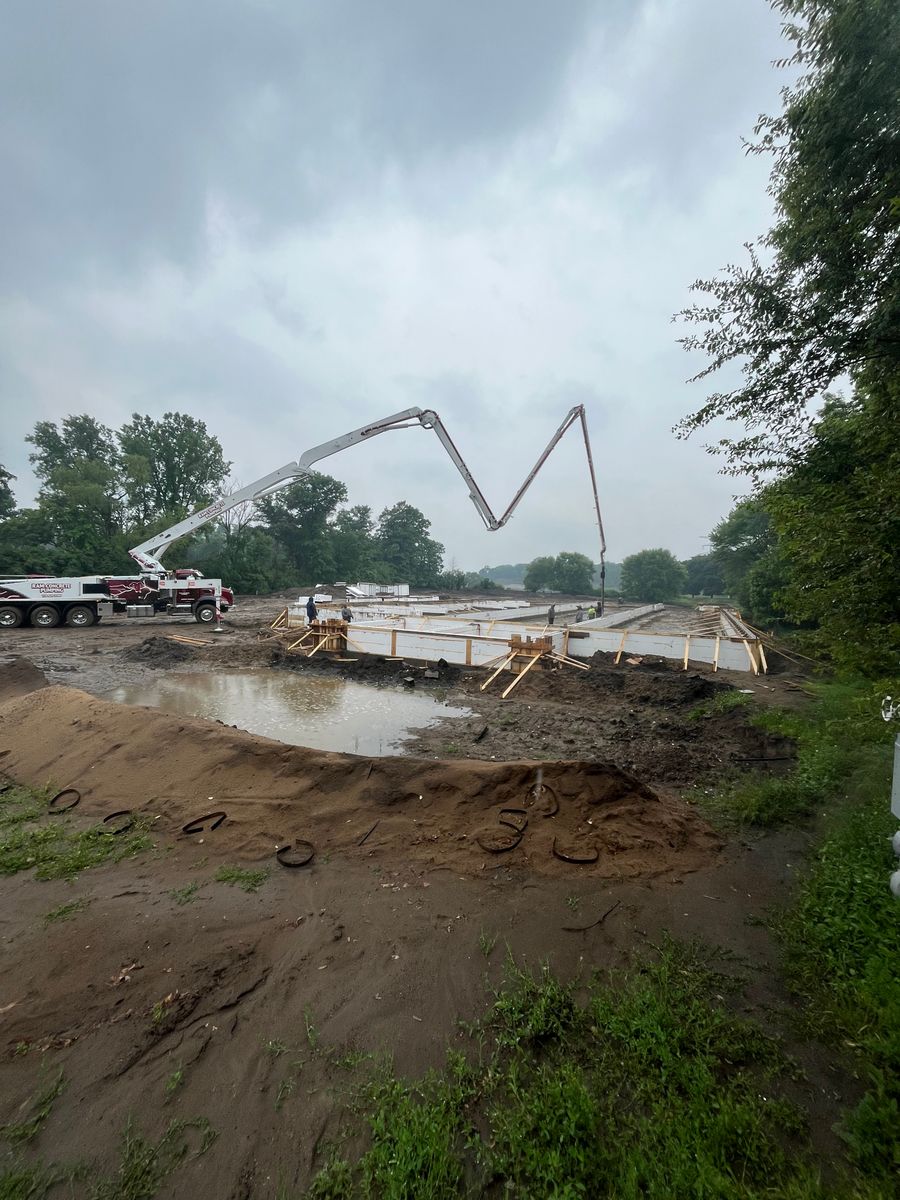 Concrete Slab Construction for CAIR CONCRETE & MASONRY LLC in Baldwin, WI