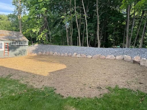 Retaining Wall Construction for Lennon Land Management in Suffield, CT