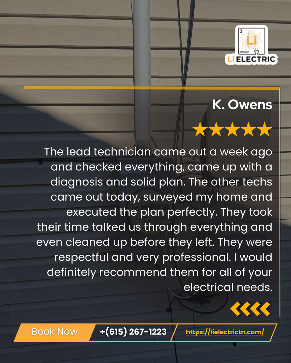 Electrical Repairs for Li Electric of TN in Columbia, TN