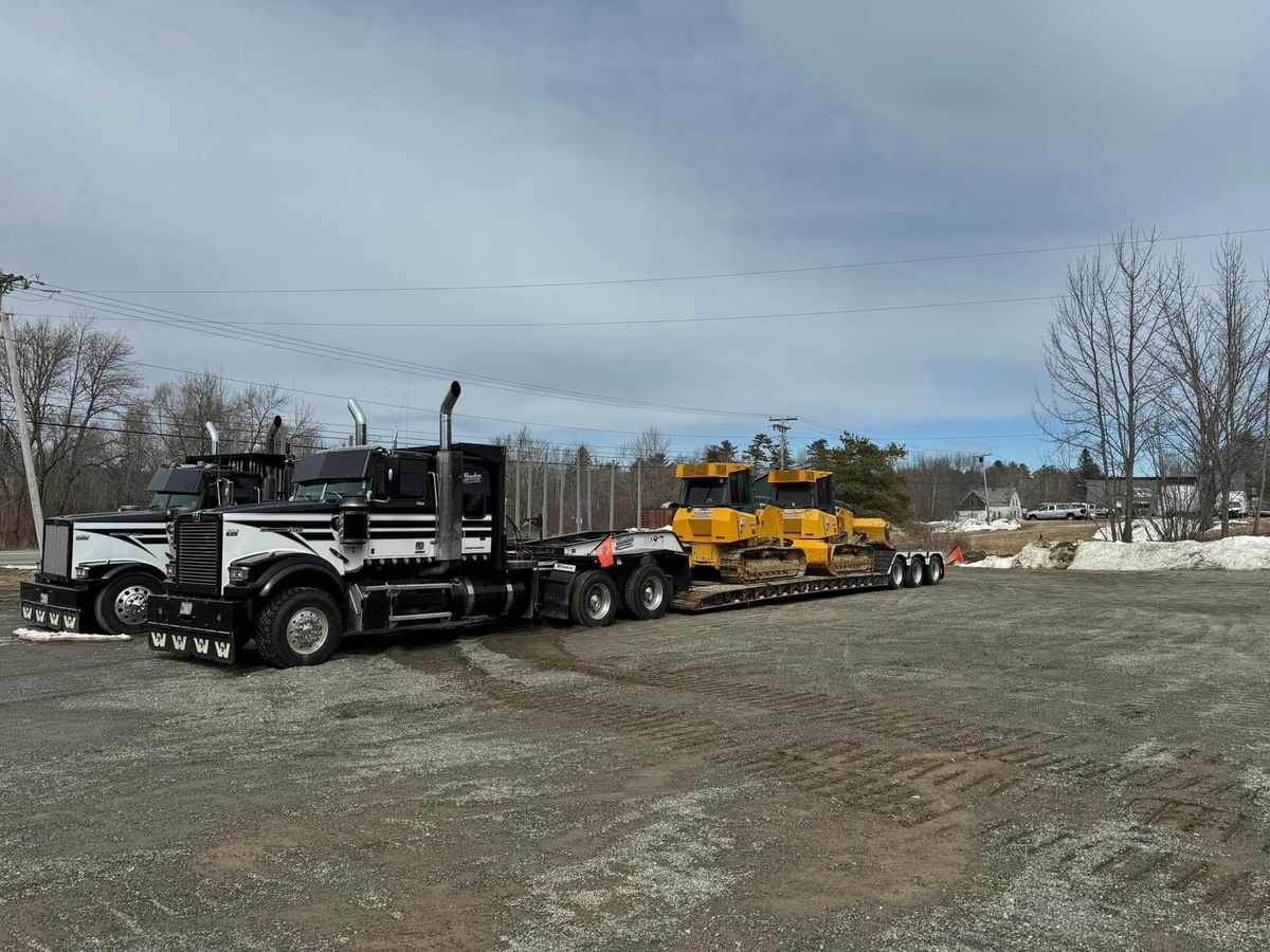 Heavy Equipment Transportation for Gardner Road Company in Winn, ME