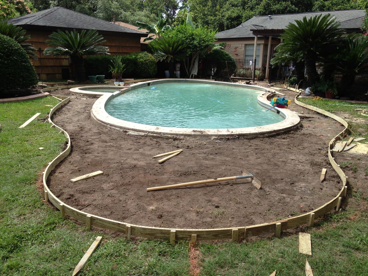 Pool Remodels for Texas Curb N Borders in Houston, TX