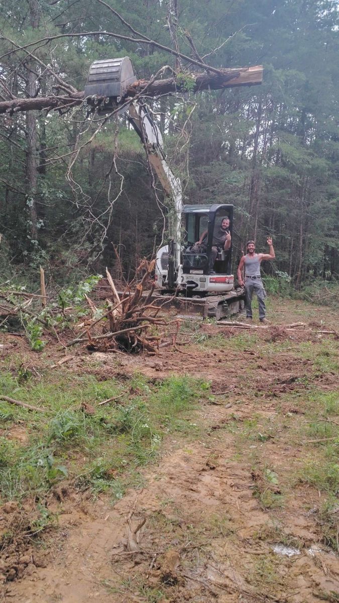 Land Clearing for F.C. White’s Excavation & Drain Cleaning in Huntingdon, TN