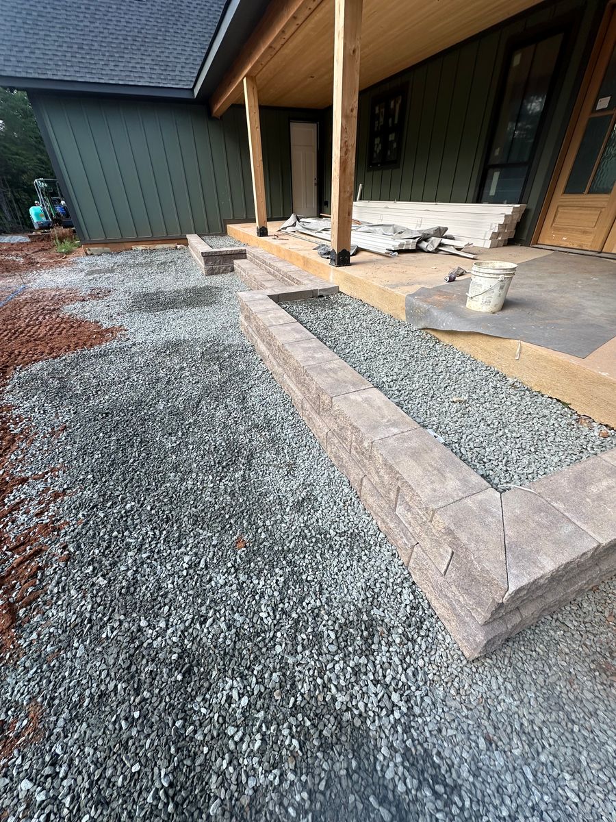 Retaining Wall Construction for ZRS Pools and Construction in Granite Falls, NC