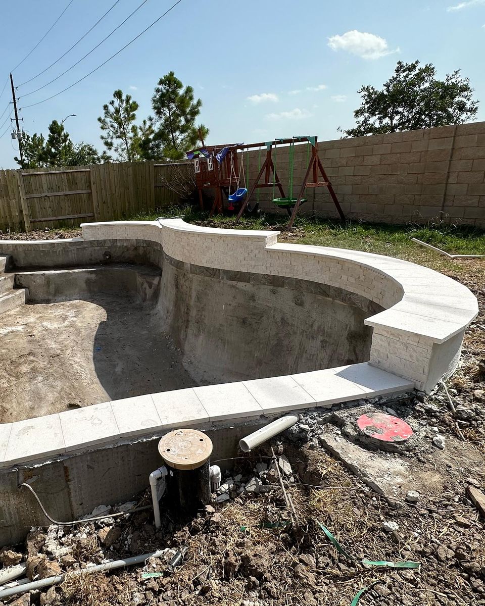 Pool Coping for J & P Construction in Houston, TX