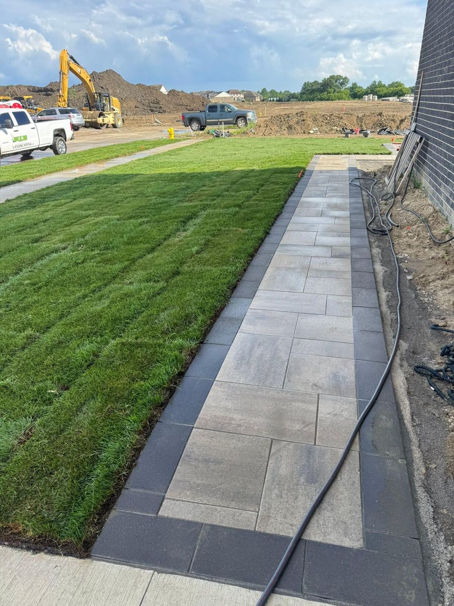 Patio Design & Construction for JA Landscaping in Washington, MI