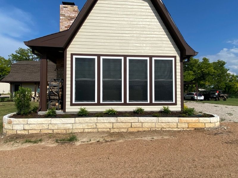 Stonework for L & L Landscape and Design in Weatherford, TX