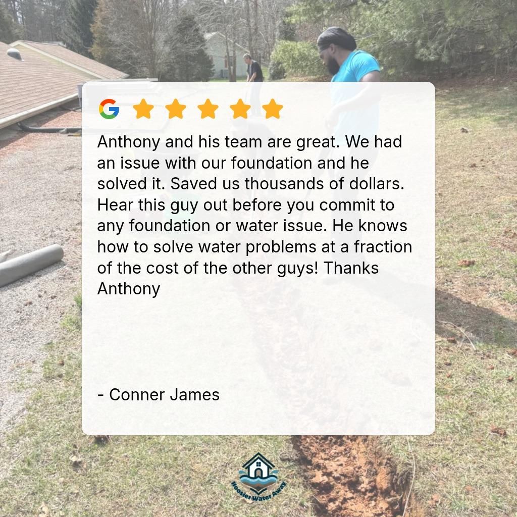 Foundation Swale for Hoosier Water Away in Indianapolis, IN