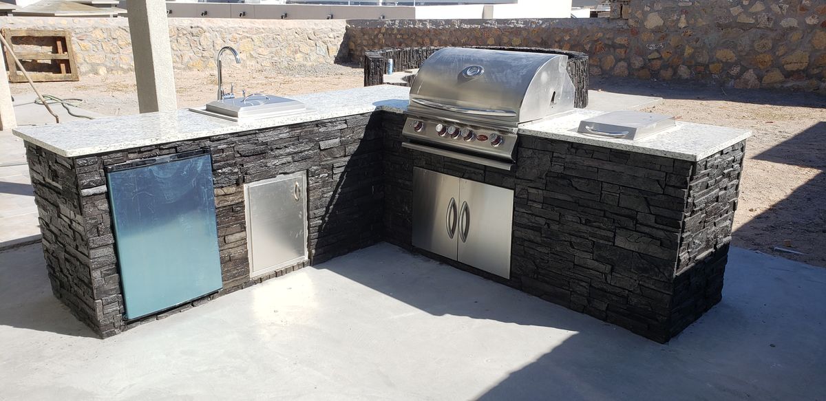 Backyard and Porch for BDR Innovations in El Paso, TX