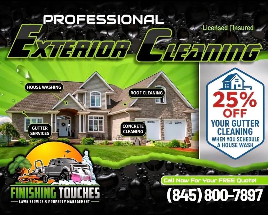 Gutter cleaning for Finishing Touches in Pine Bush, NY