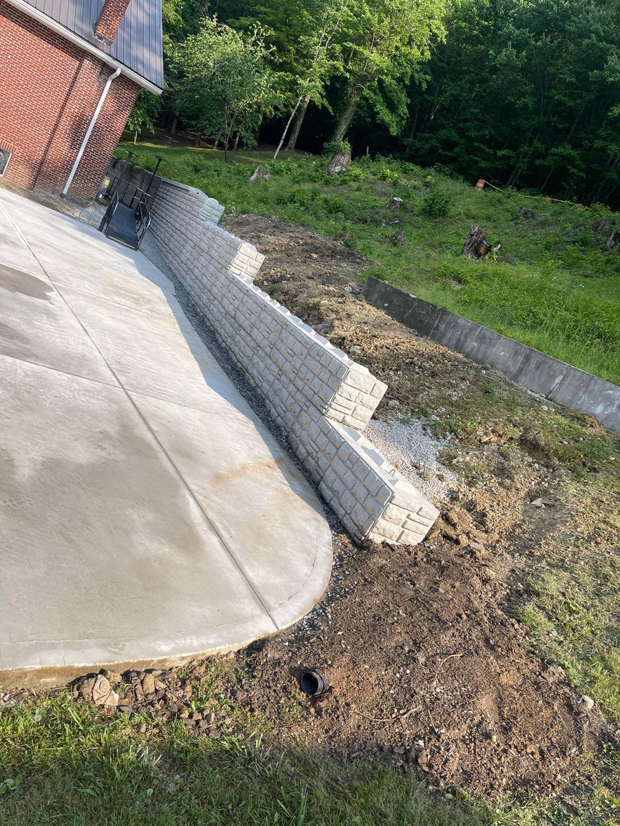 Retaining Walls for Walker Excavation in Tazewell, TN