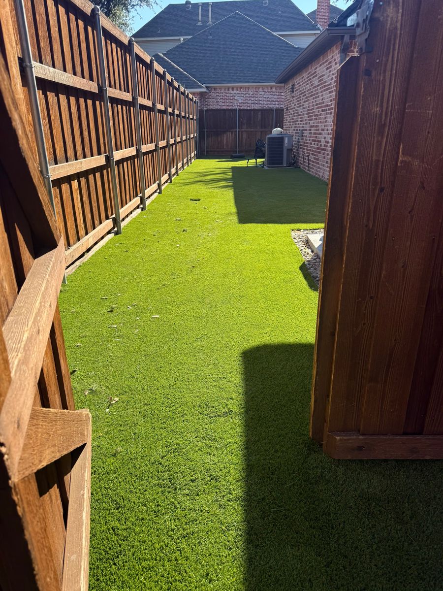 Synthetic Turf & Sod Installation for Walker Custom Exteriors in Dallas, TX