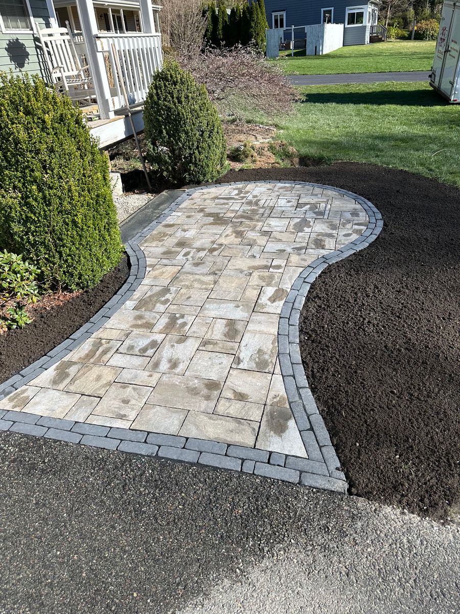 Walkway Design and Construction for Shawn's Landscaping in Worcester, MA