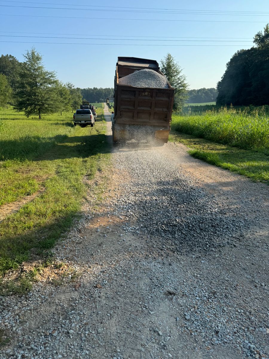 Driveways and culverts for Simmons land works in Sardis,, TN