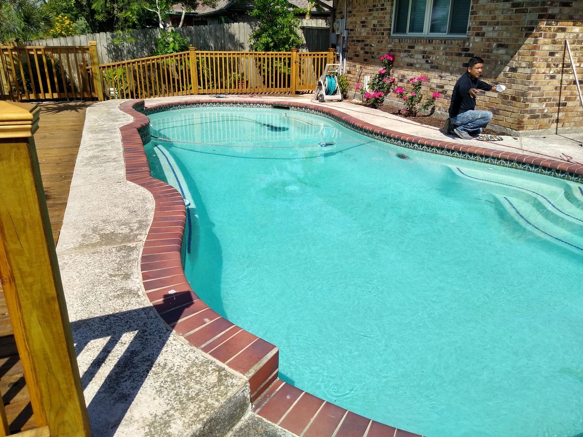 Pool Remodels for Texas Curb N Borders in Houston, TX