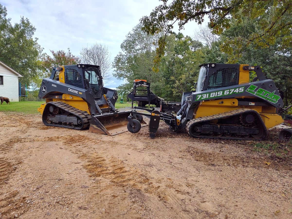 Site Preparation for 5 Star Land Management in Beech Bluff, TN