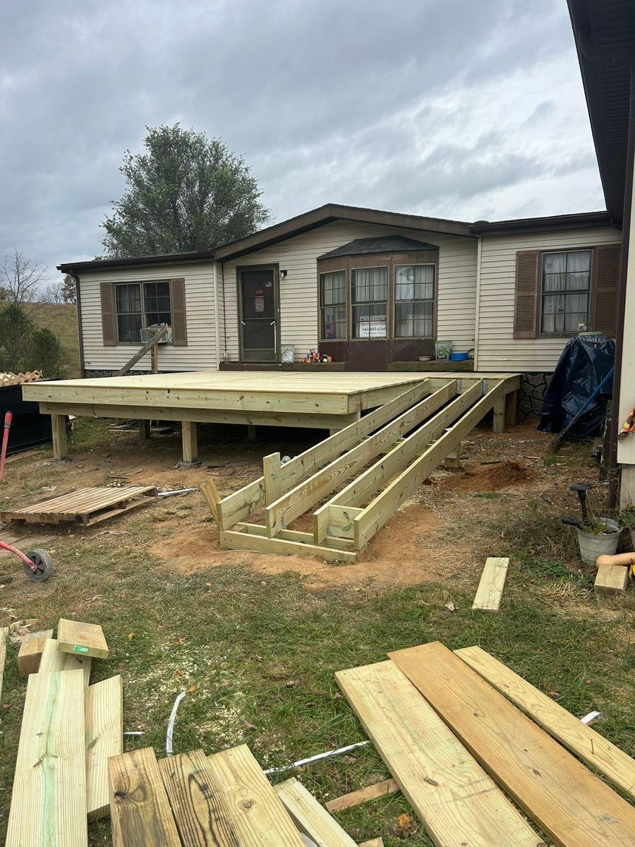 Deck & Patio Installation for E&H Contracting in Staunton, VA
