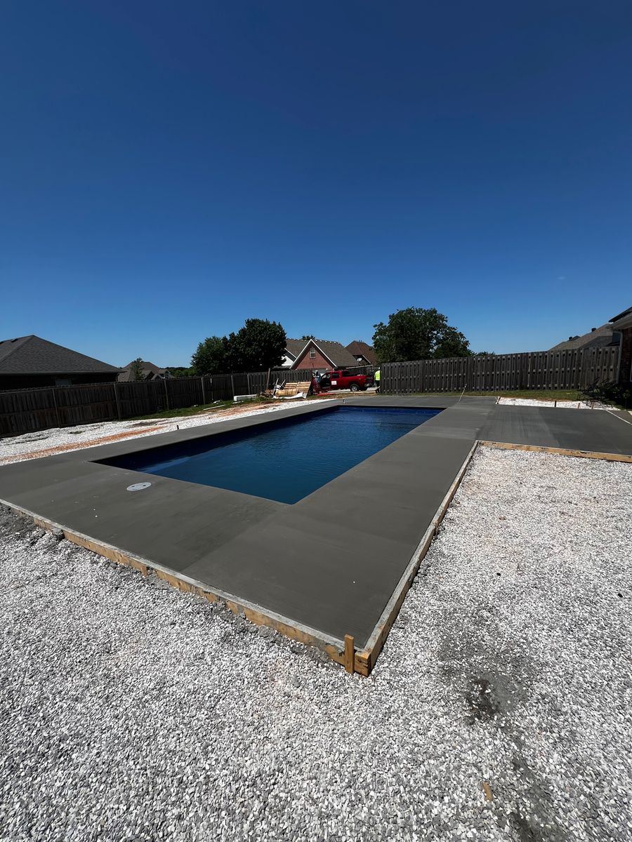 Pool Decks for Modern Concrete LLC in Lowell, AR