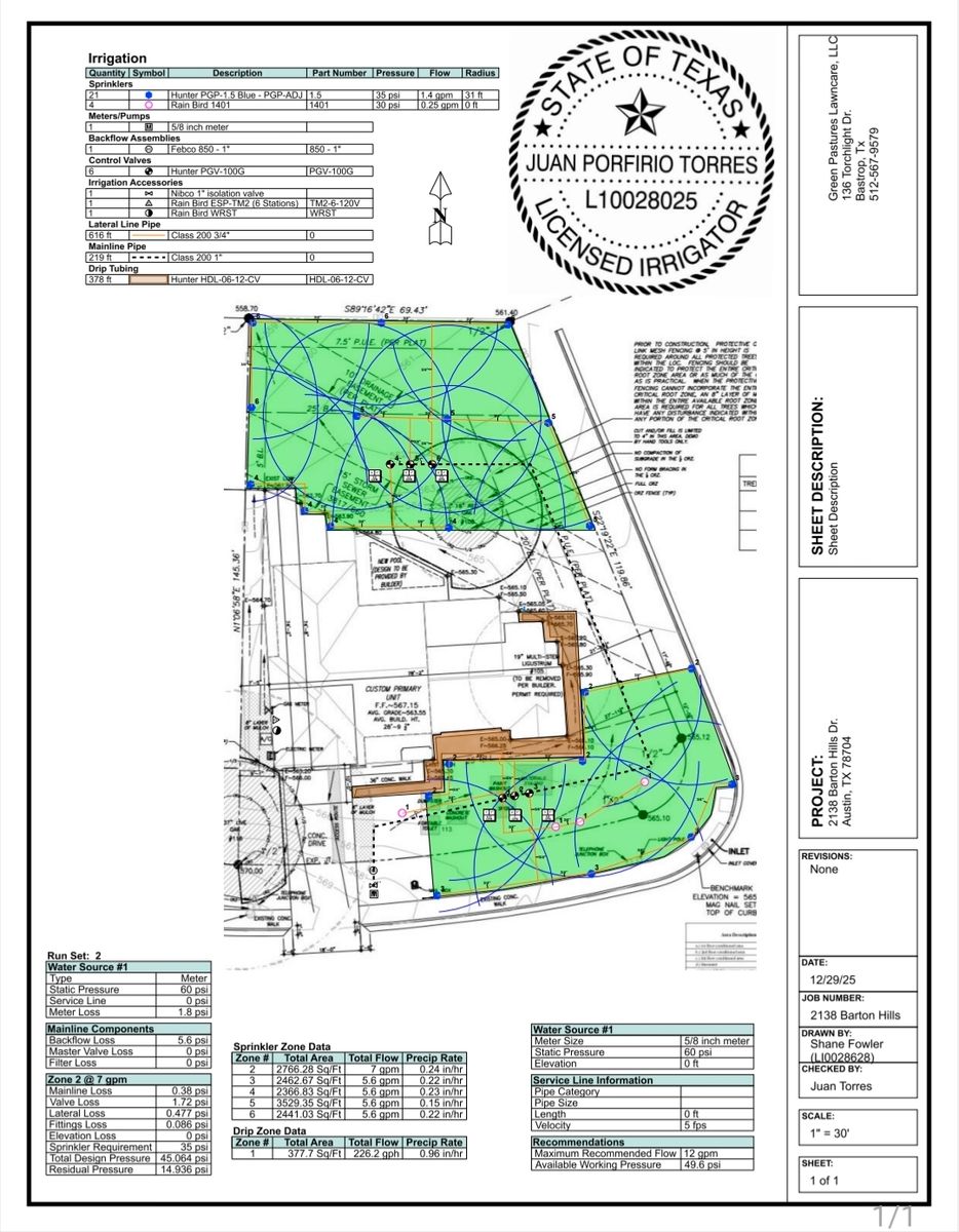 Landscape for Green Pastures Lawn Care in Bastrop, TX