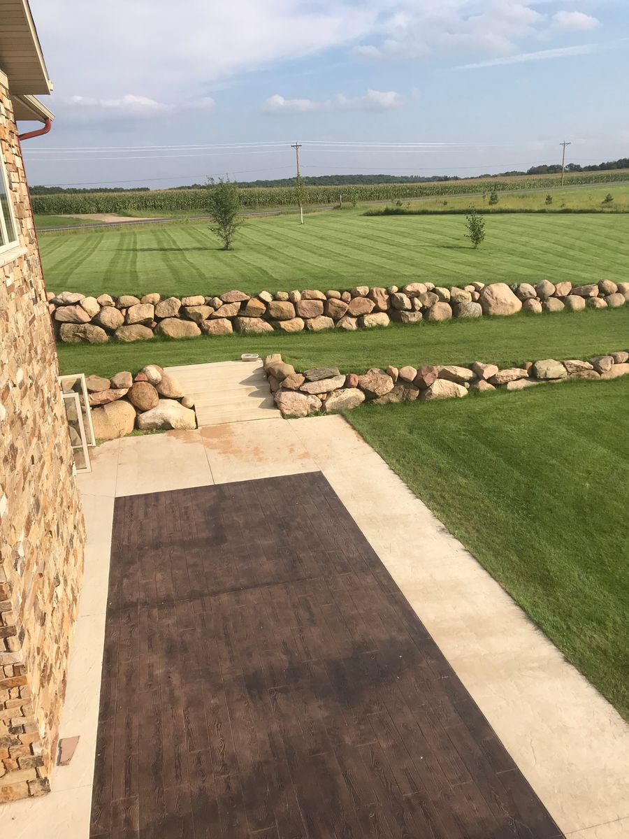 Stamped Concrete Installation for Karasch Concrete & Masonry in Sartell, MN