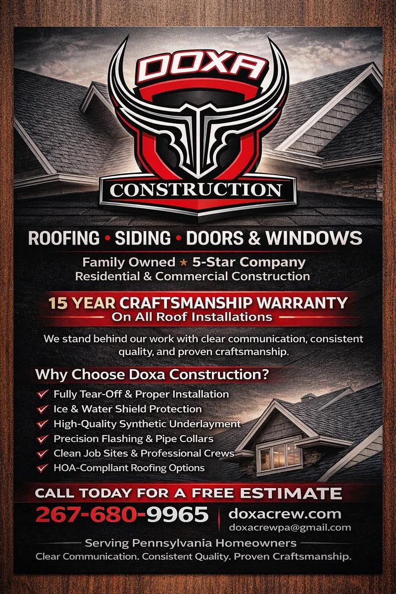 Doors and Windows for Doxa Construction Inc. in Royersford, PA
