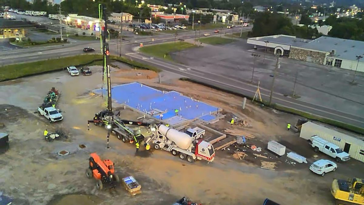 Boom Pumping for Williams Concrete Pumping in Knoxville, Tennessee