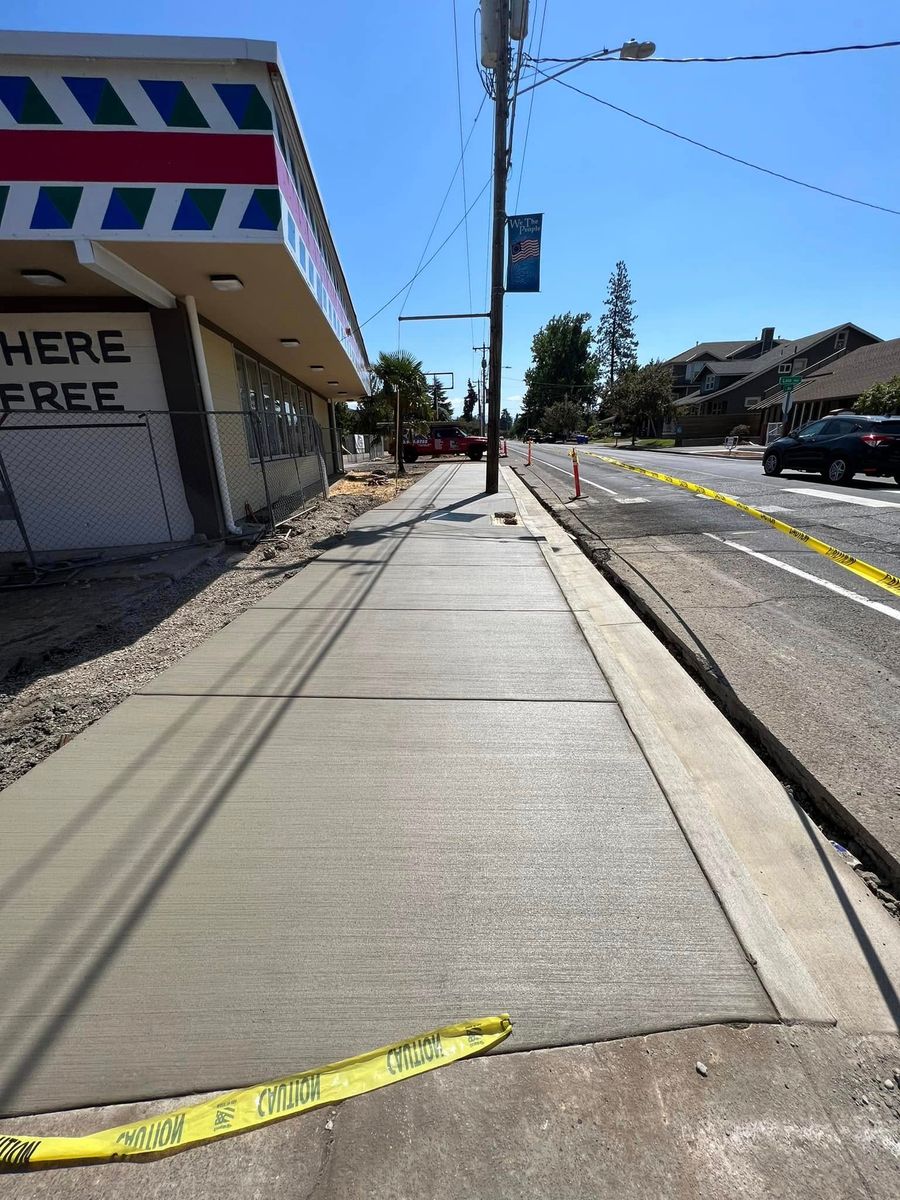 Sidewalk Installation for C&A Concrete Construction in Salem, OR