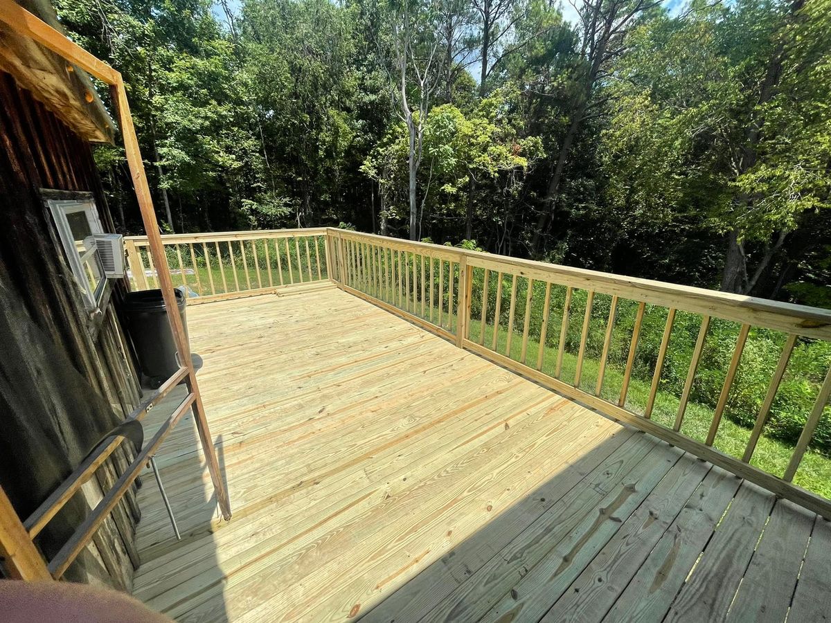 Deck & Patio Installation for Trace Lawson Construction in Hohenwald, TN