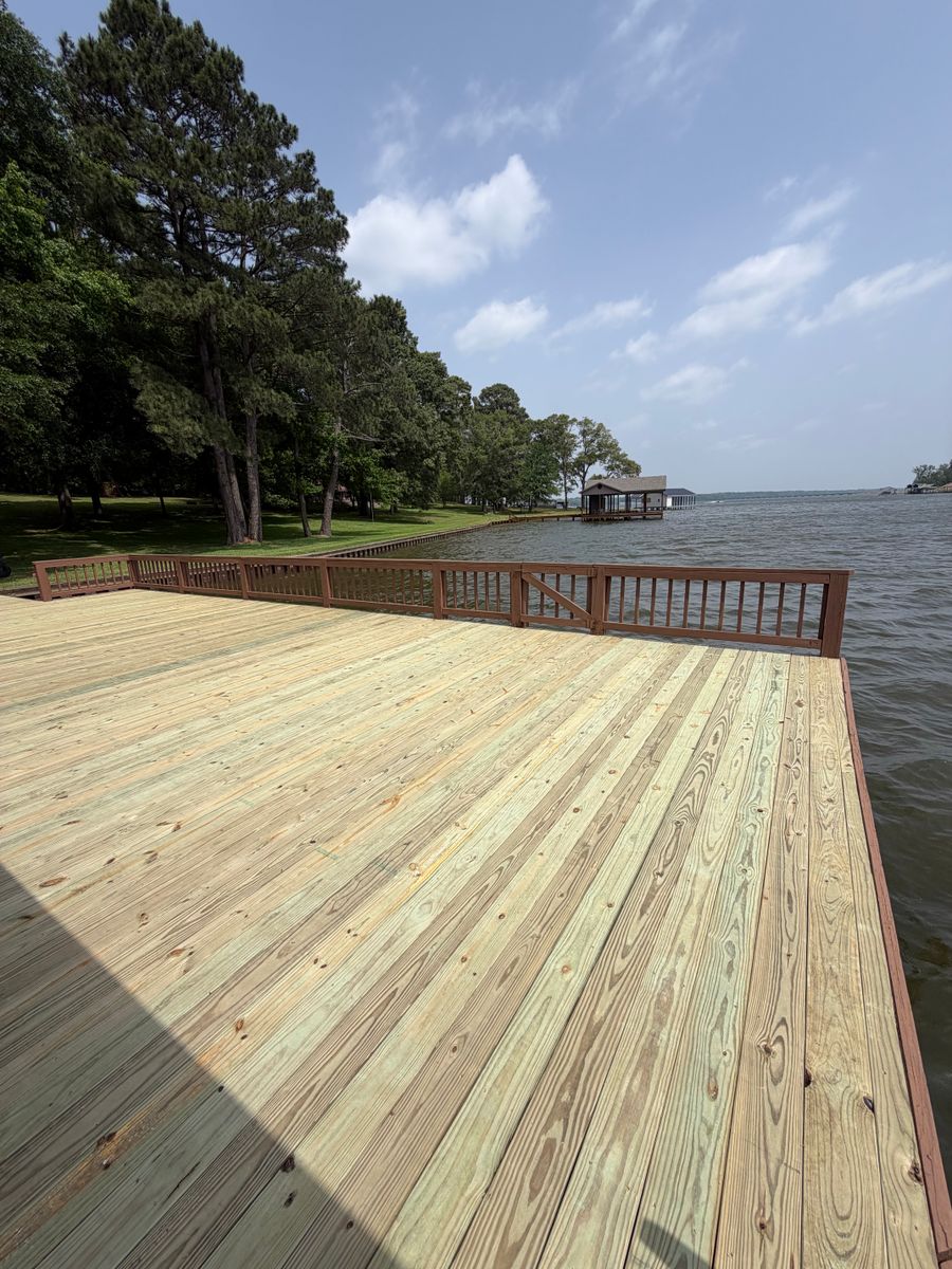 Dock Upgrades and Restoration for Moore Lake Living LLC in Leesburg, TX