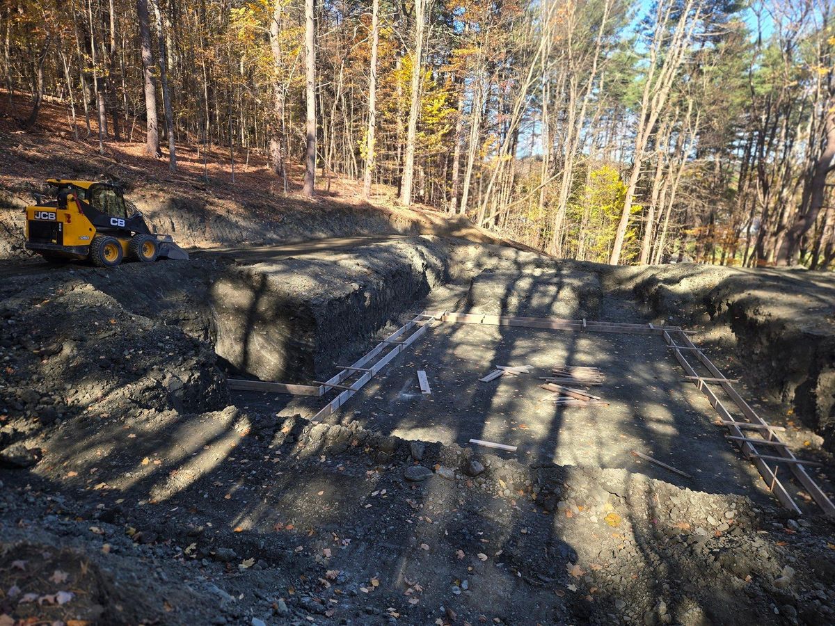 Foundation Digging for MJS Excavating in Hardwick, MA