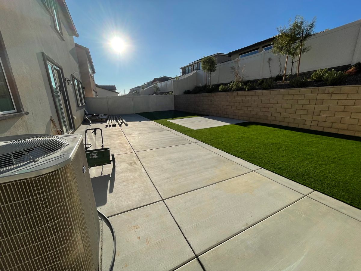 Concrete for Aidan Jade Landscaping in Riverside County, CA