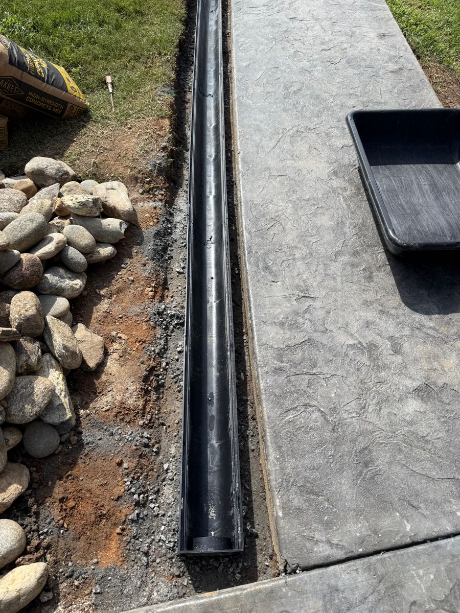 Drainage for Quartz Creek in Claremont, NC