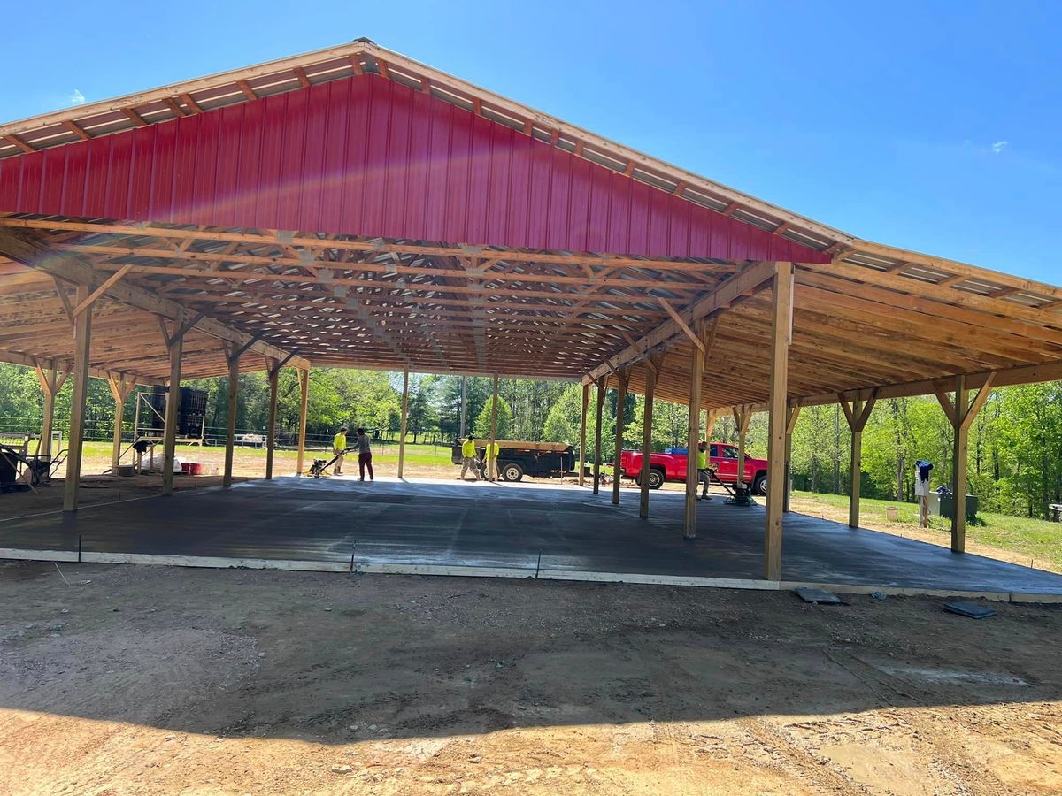 Patio Installation for Arce’s concrete finishing in Winston Salem, NC